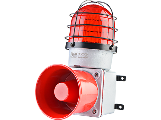 SNT-E12522-D 7 Işıklı Döküm Korna 85-260V AC/DC